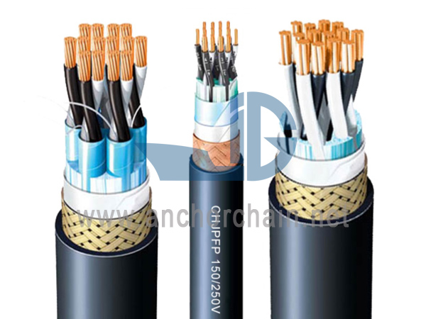 फायर retardant स्क्रिन गरिएको समुद्री संचार केबल 250V